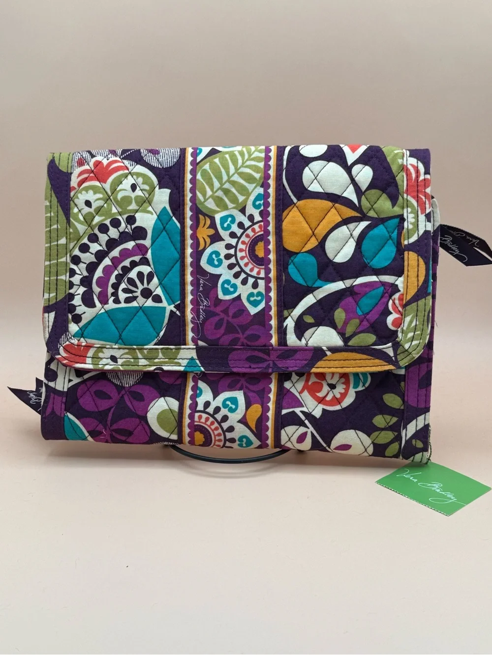 NWT Vera Bradley Jewelry Folio “Plum Crazy” Retired Pattern Travel Organizer